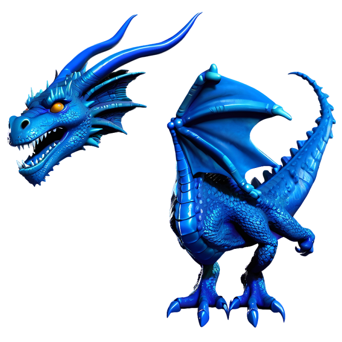 an image of a blue dragon