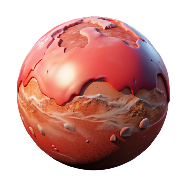 an image of a red sphere on a white background