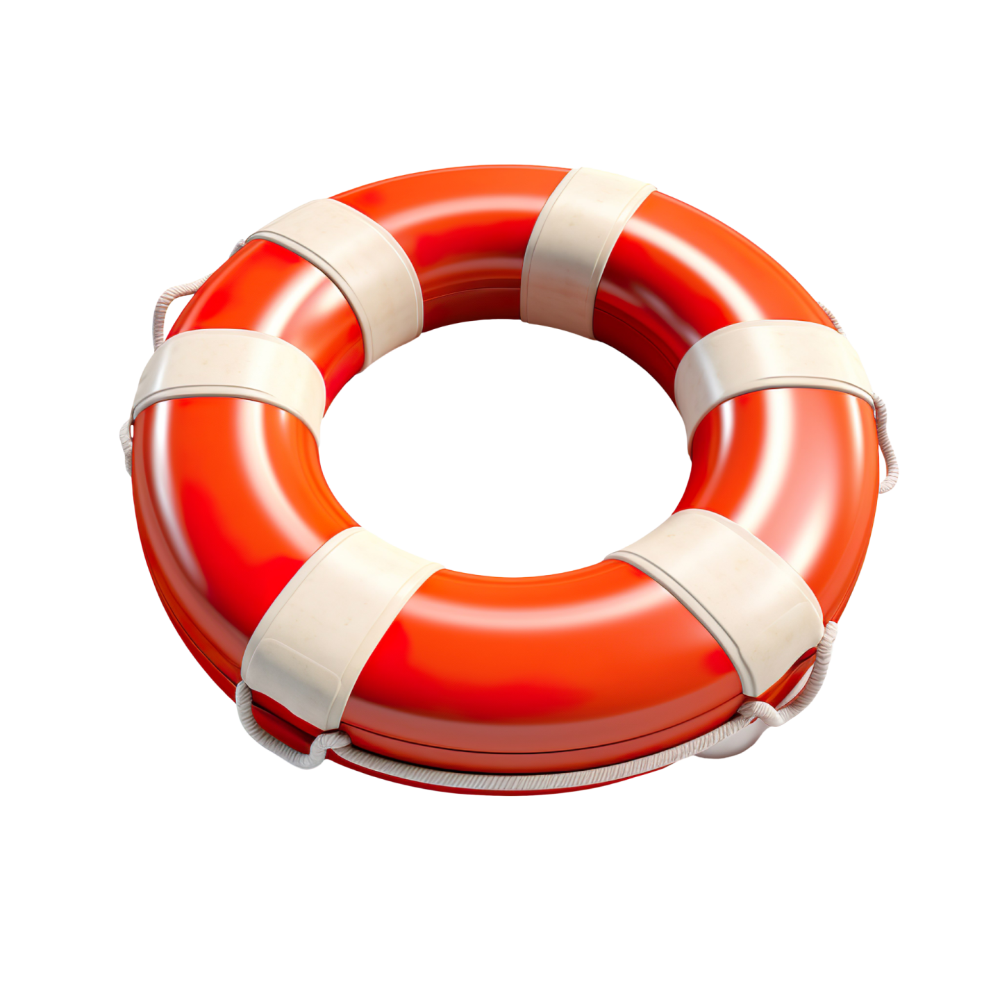 an inflatable life ring on a white background
