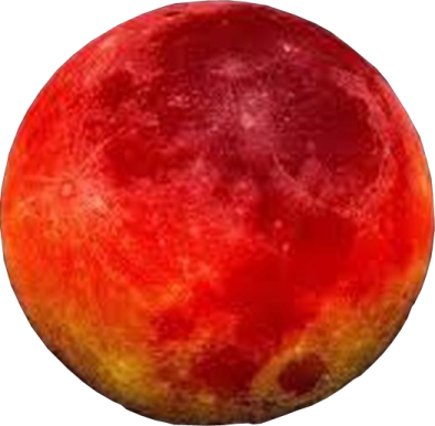 an image of a red and yellow moon