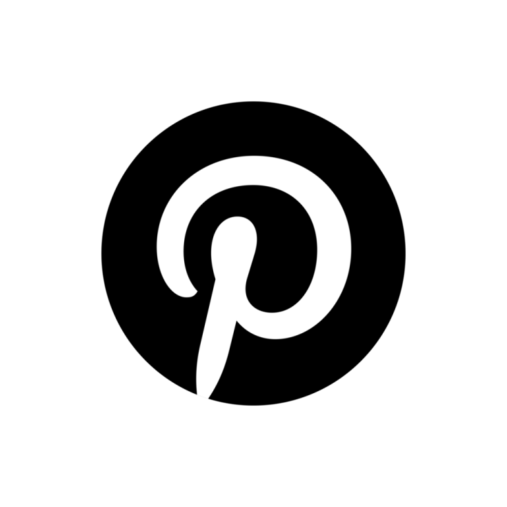 a black and white logo with the letter p