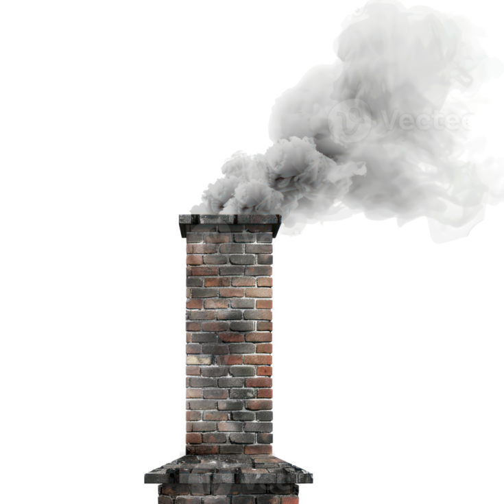a chimney with smoke coming out of it