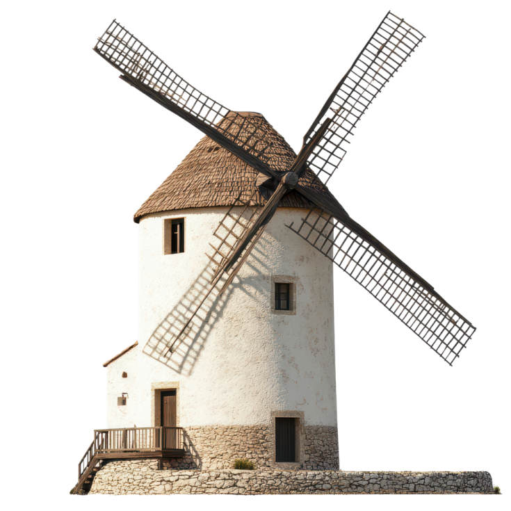 a windmill on a white background