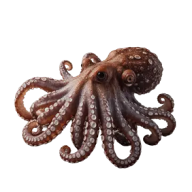 an octopus on a white background