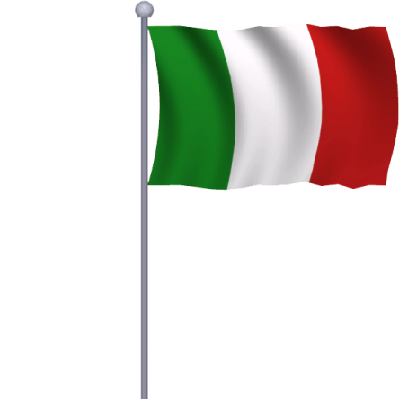 the flag of italy on a white background