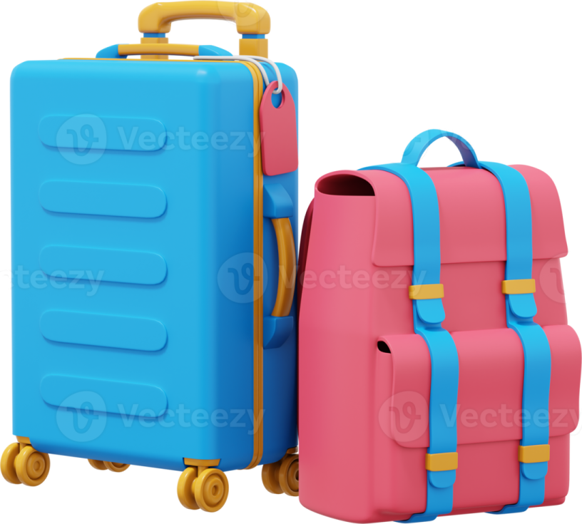 two suitcases with wheels
