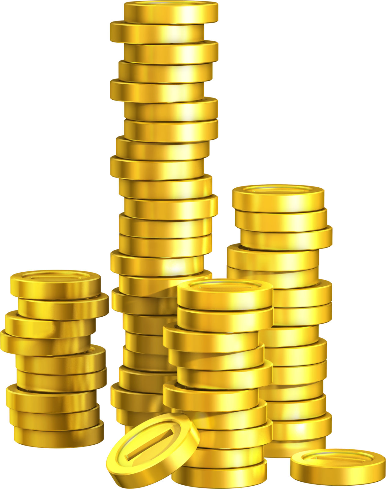 a pile of gold coins