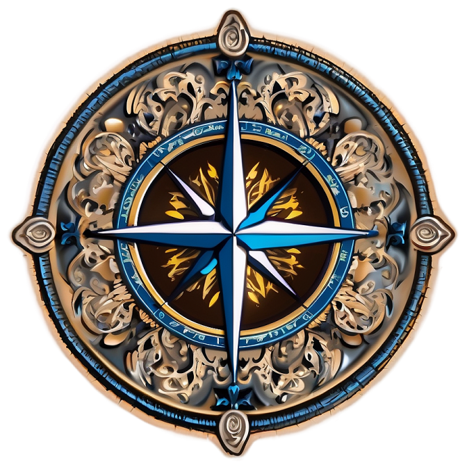a compass on a white background