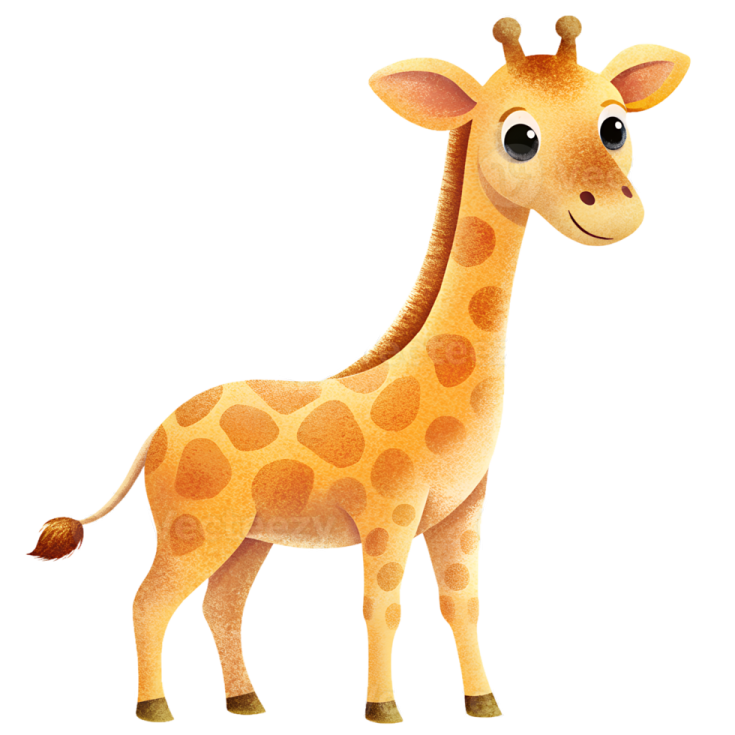 a cartoon git standing on a white background