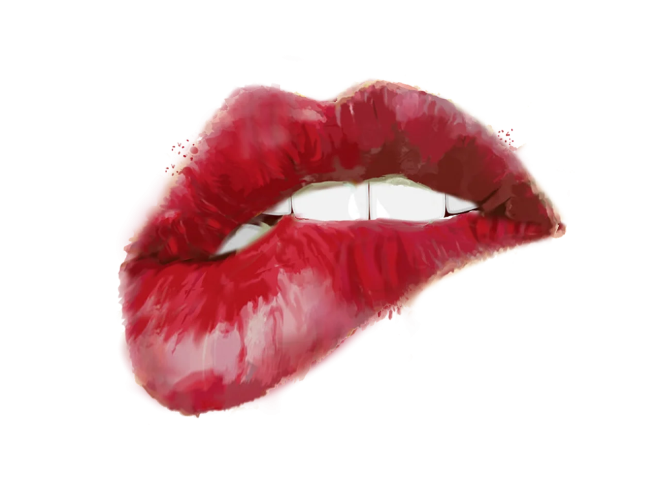 a red lipstick on a white background
