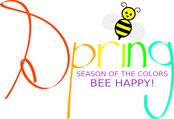 a bee with the words spring on it