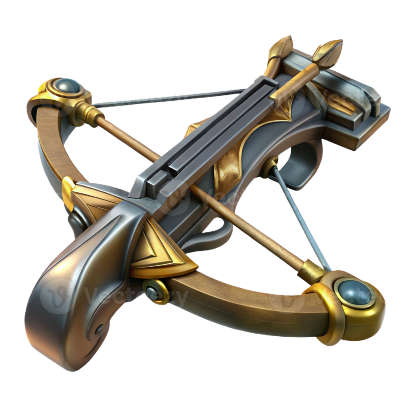 a bow and arrow on a white background