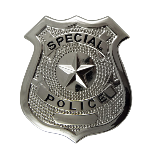 a police badge on a white background
