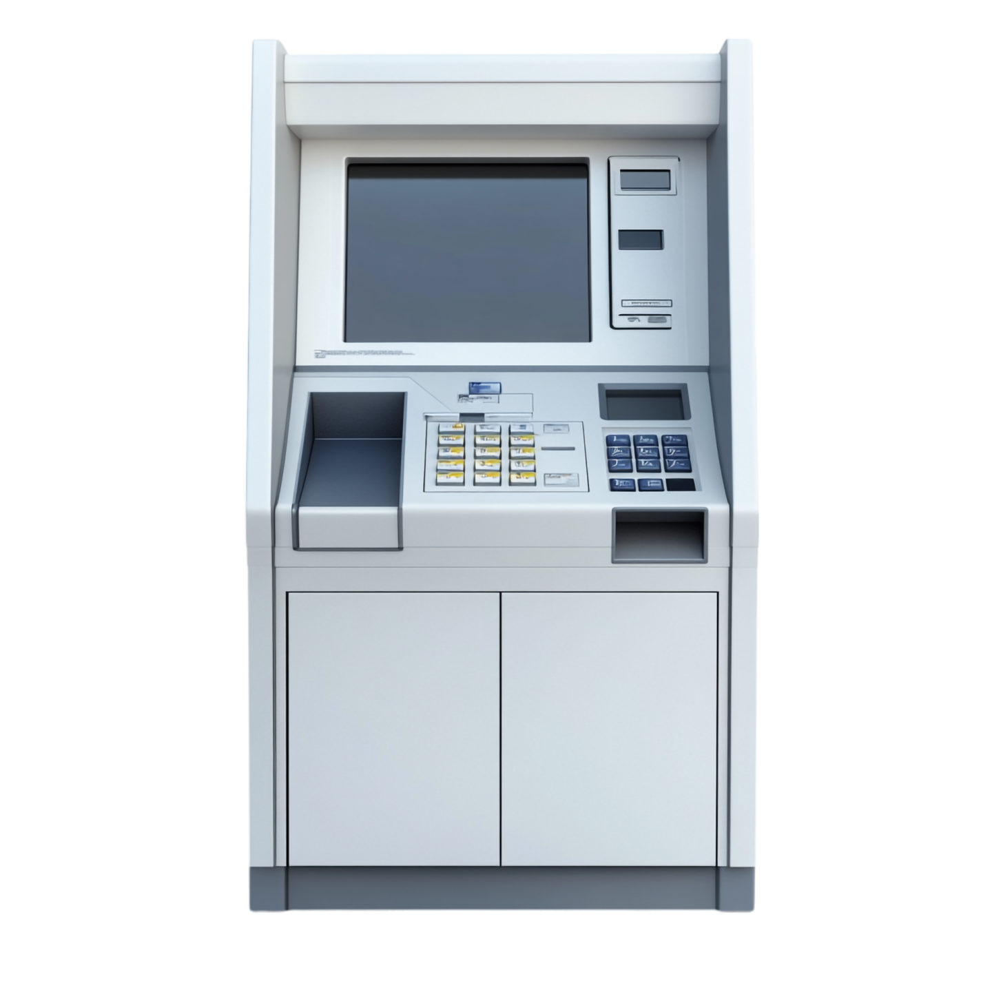 an atm machine on a white background