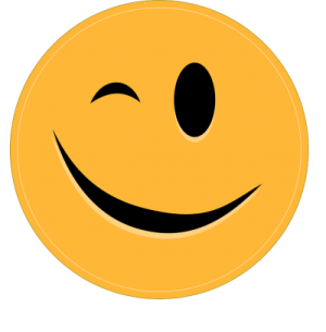 a smiley face on a white background