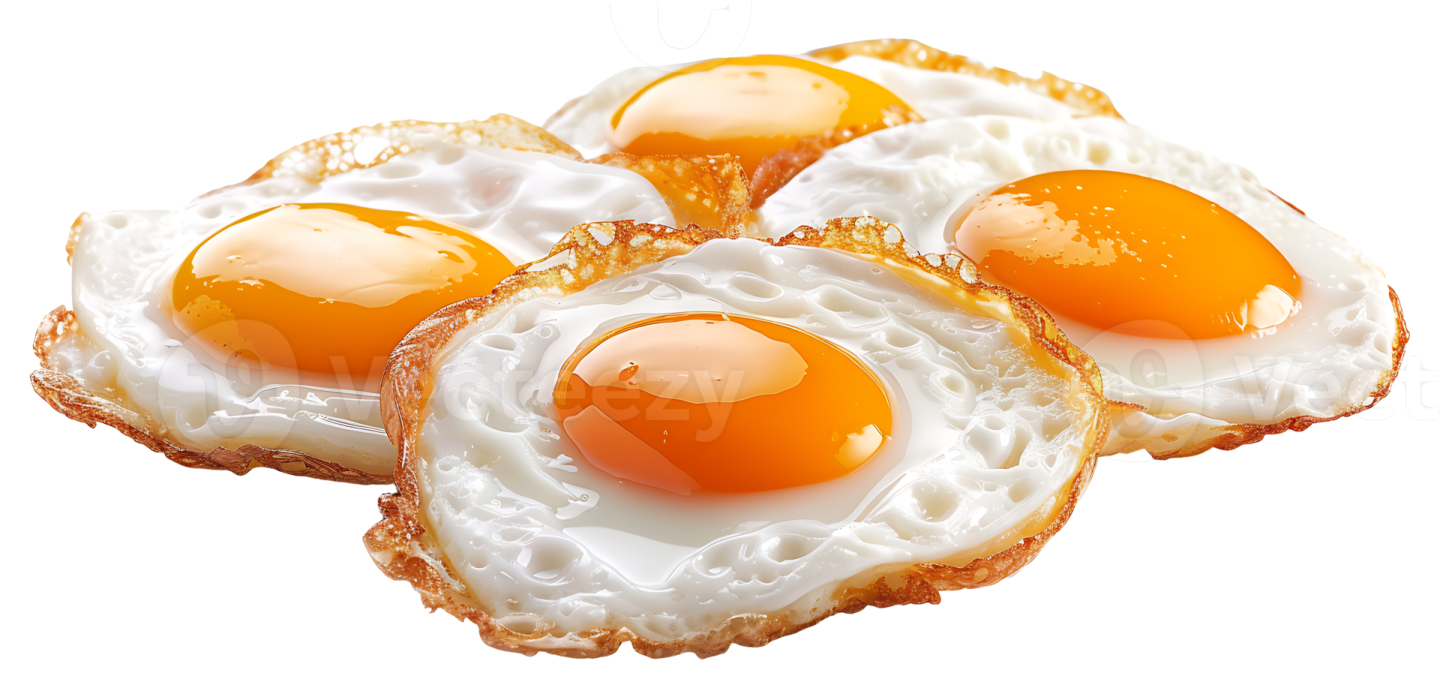 three fried eggs on toasted bread