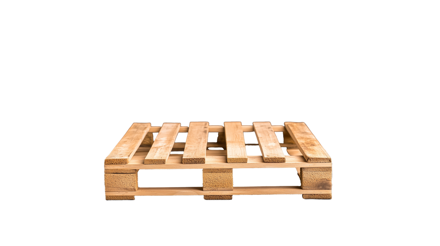 a wooden crate on a white background