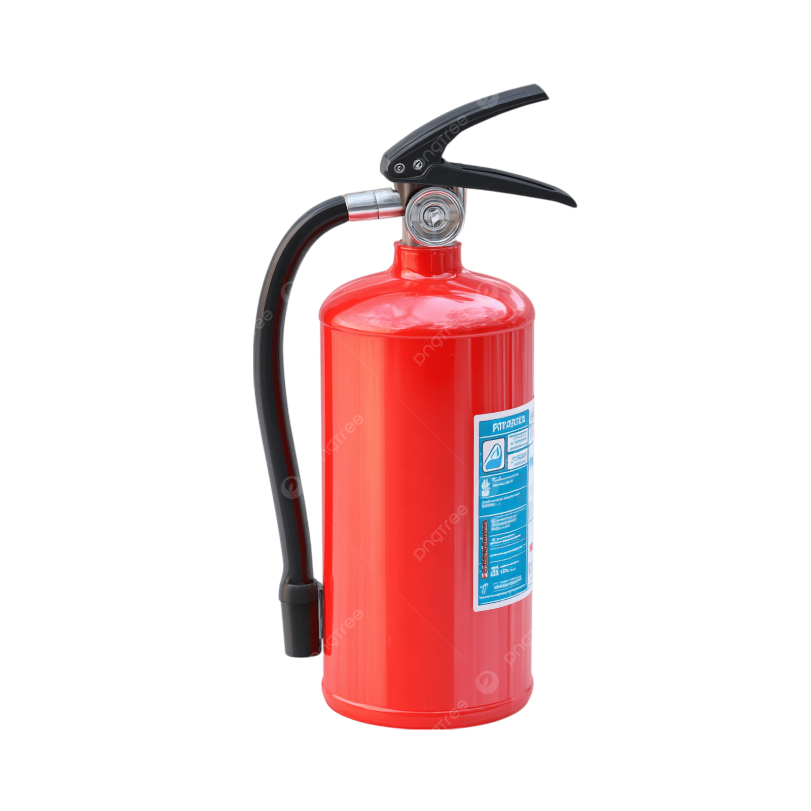 a red fire exor on a white background