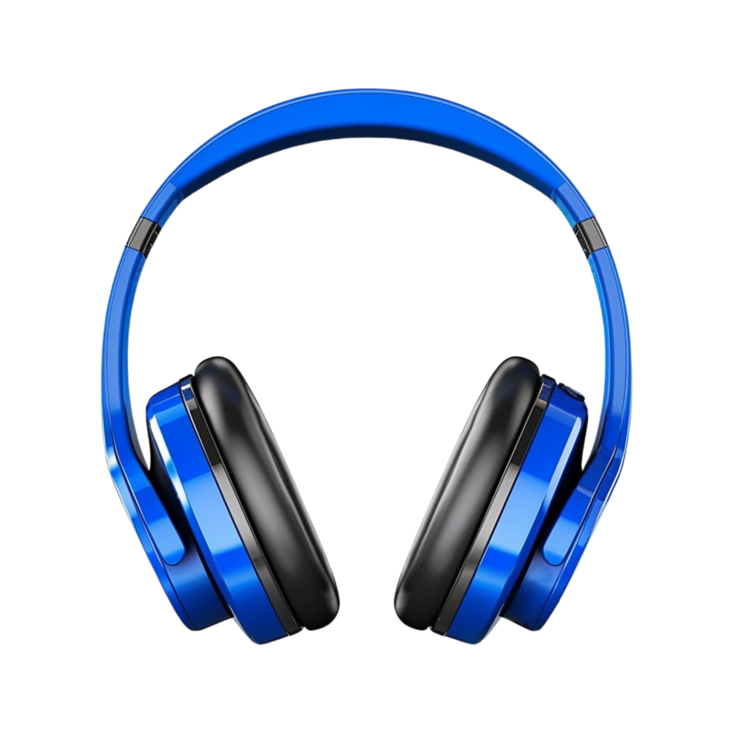 a pair of blue headphones