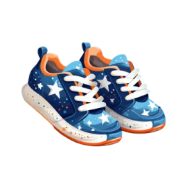 a pair of shoes with stars on them
