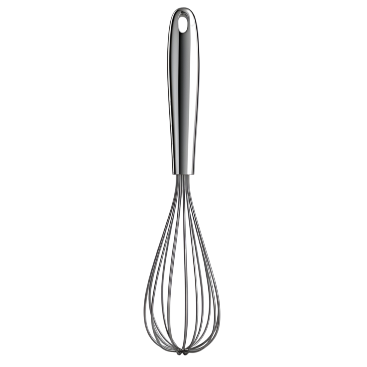 a metal whise on a white background