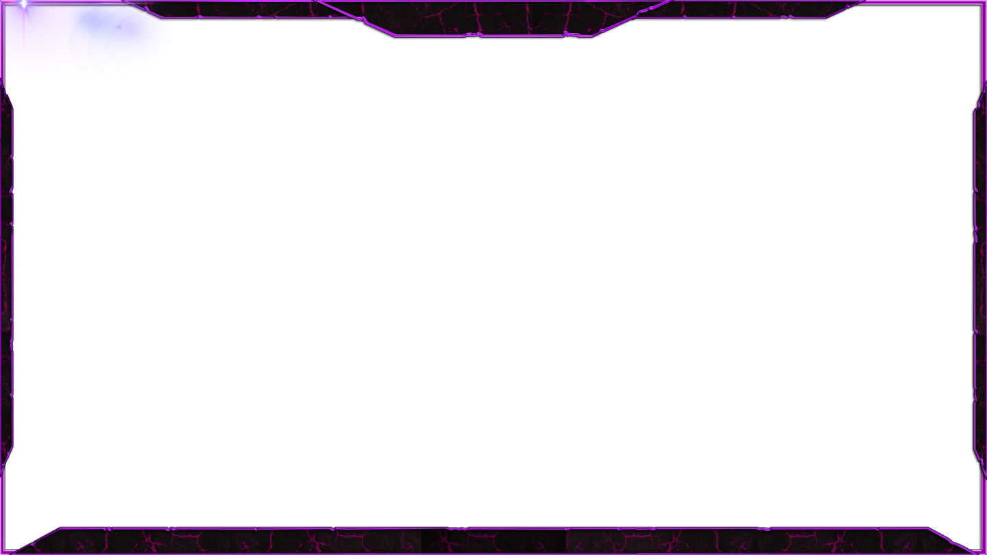 a black and white frame with a purple border
