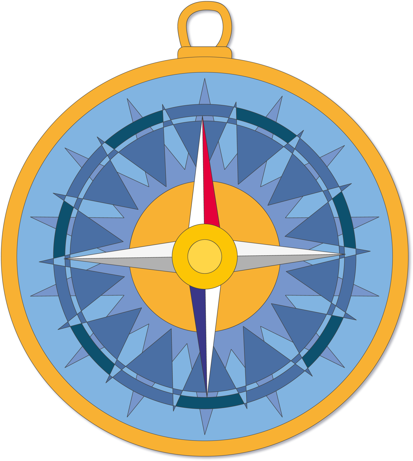 a compass on a white background