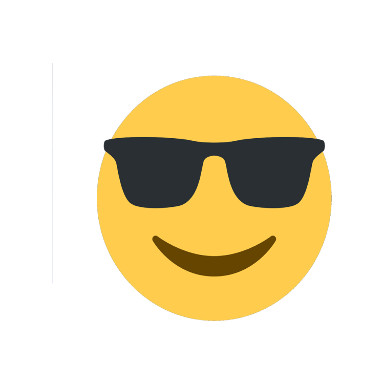 a smiley face with sunglasses on it