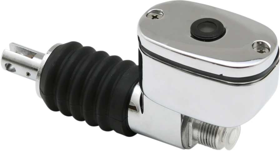 an image of a chrome and black push button