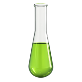 a green liquid in a test tube