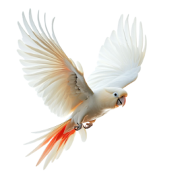 a bird flying in the air with its wings spread