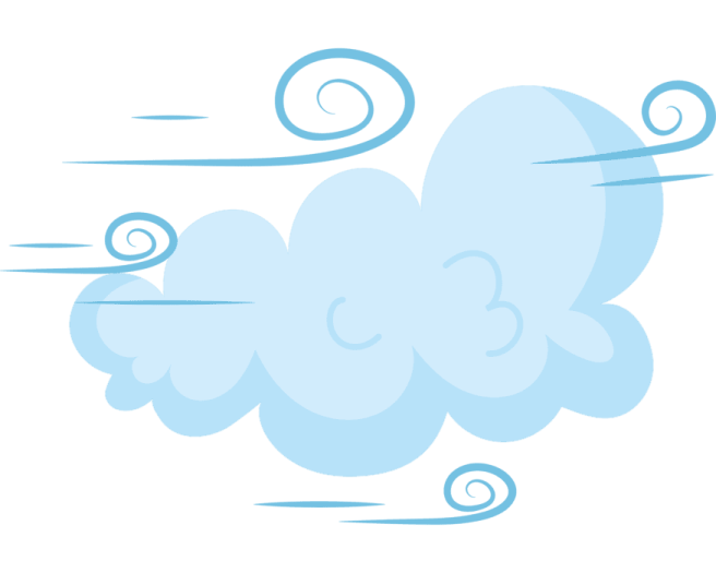 an illustration of a cloud in the sky