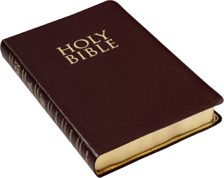 a brown bible with gold lettering on it