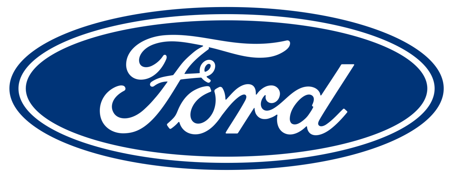 the ford logo on a white background