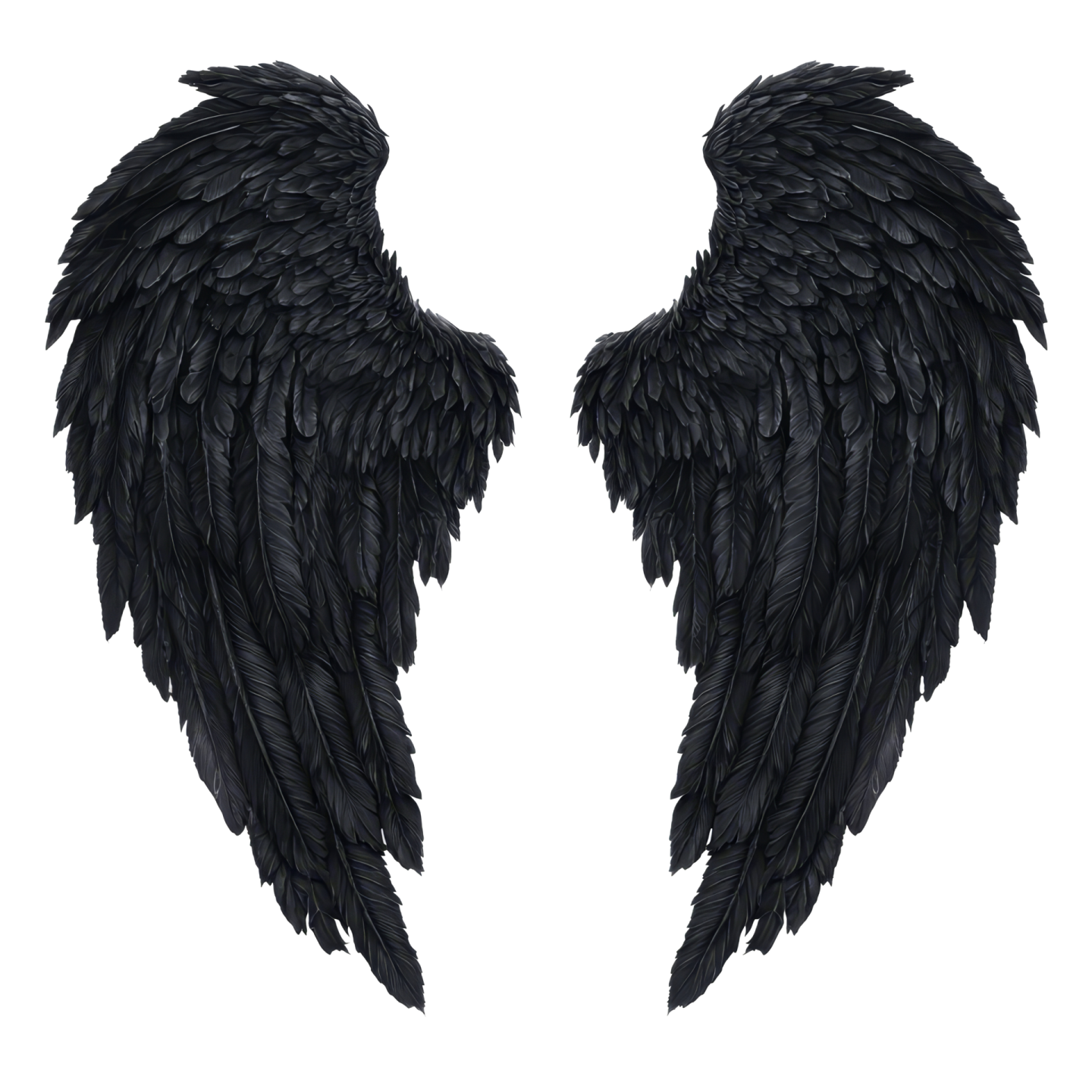two black wings on a white background