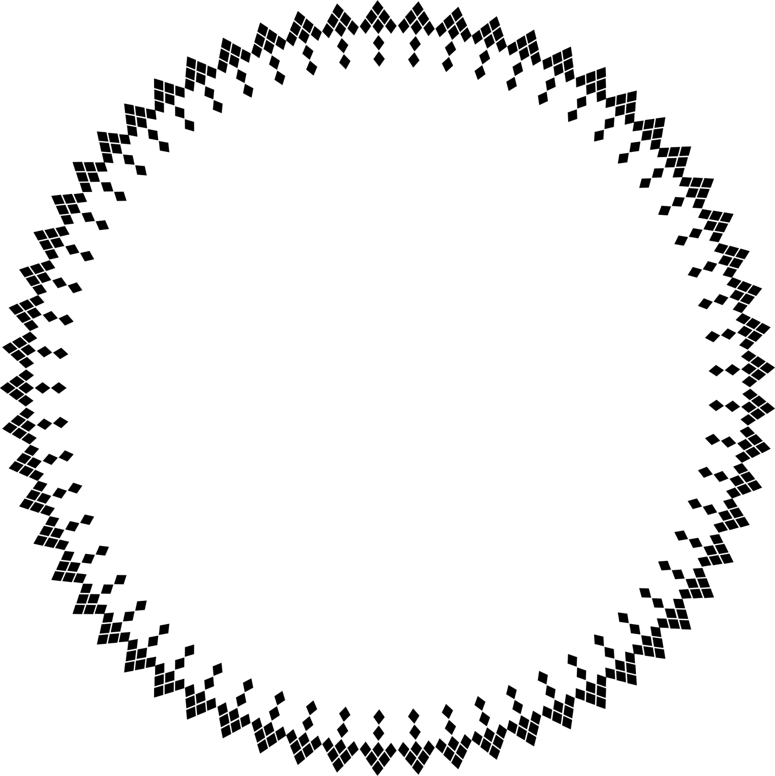 a black and white image of a circular frame