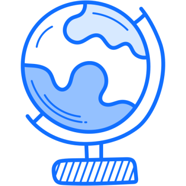 a globe with the earth in it