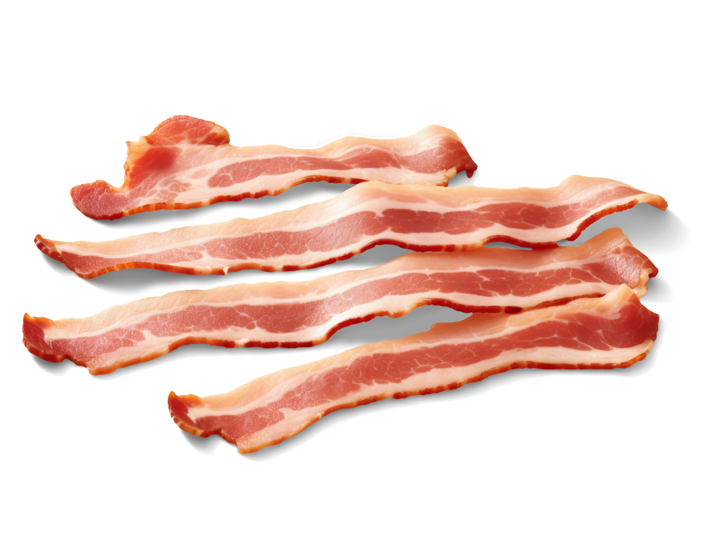 bacon on a white background