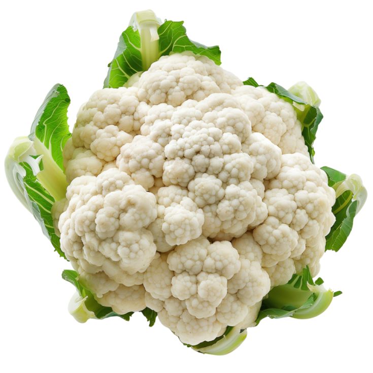 a head of caulide on a white background
