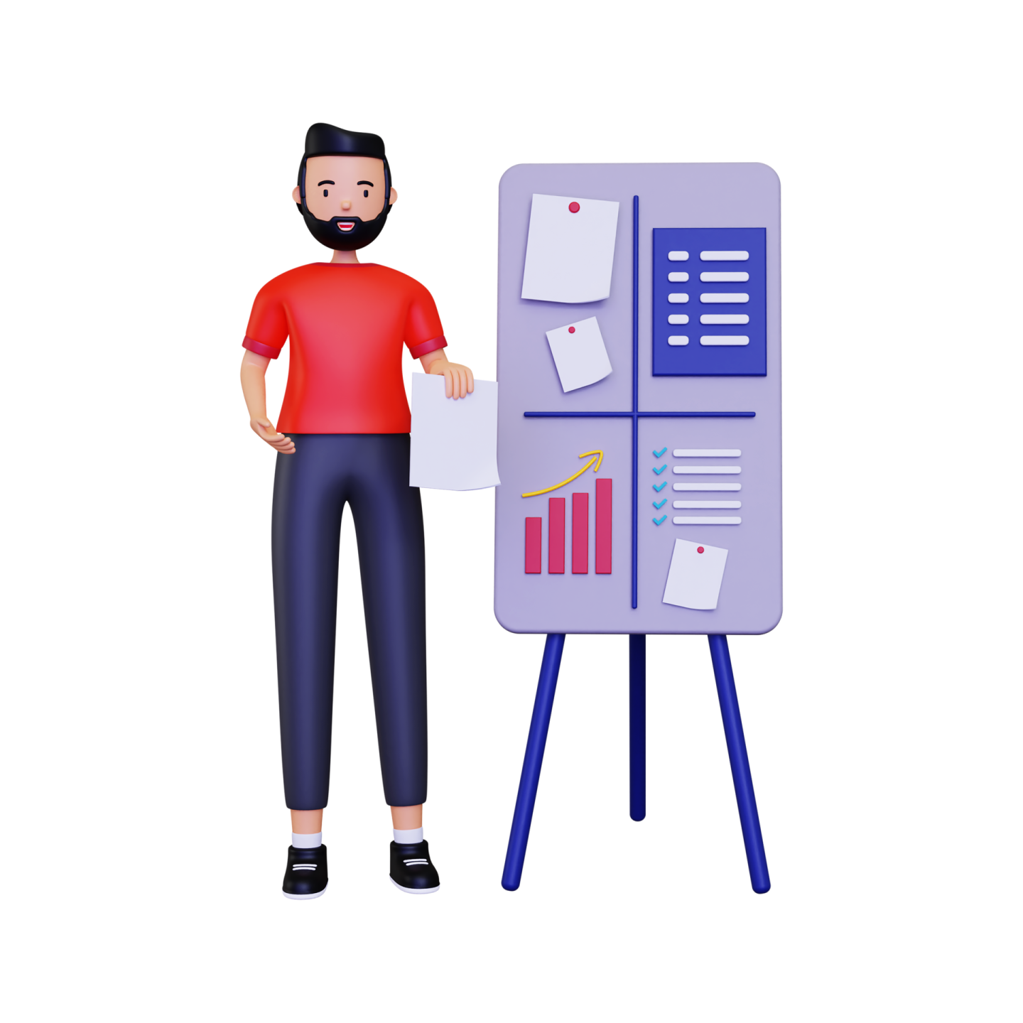 a man standing in front of a whiteboard