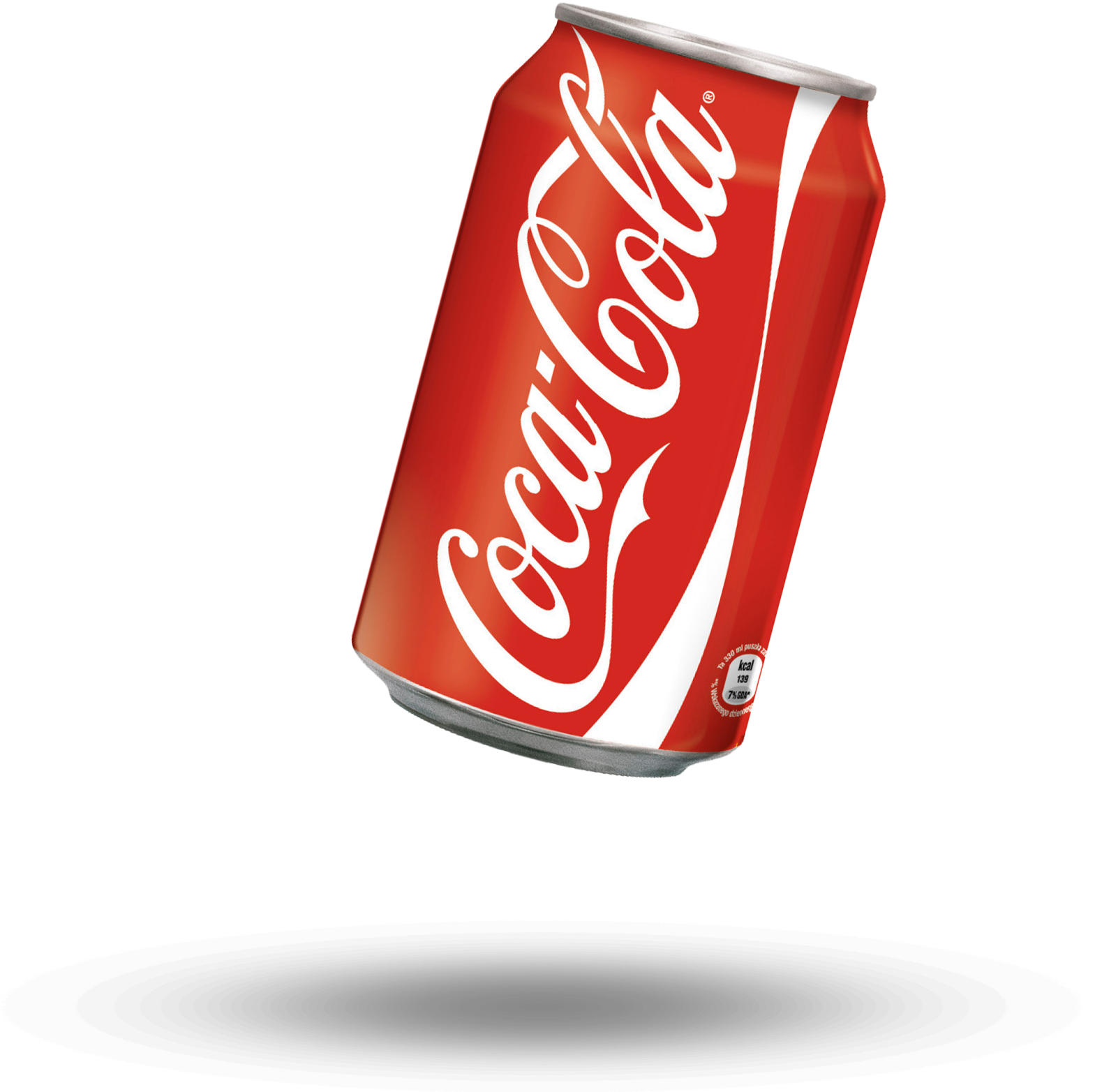 a can of coca on a white background