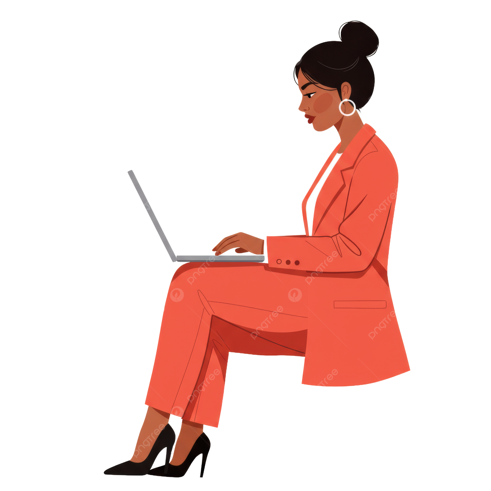 a woman sitting on the floor using her laptop
