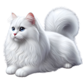 a white cat with blue eyes