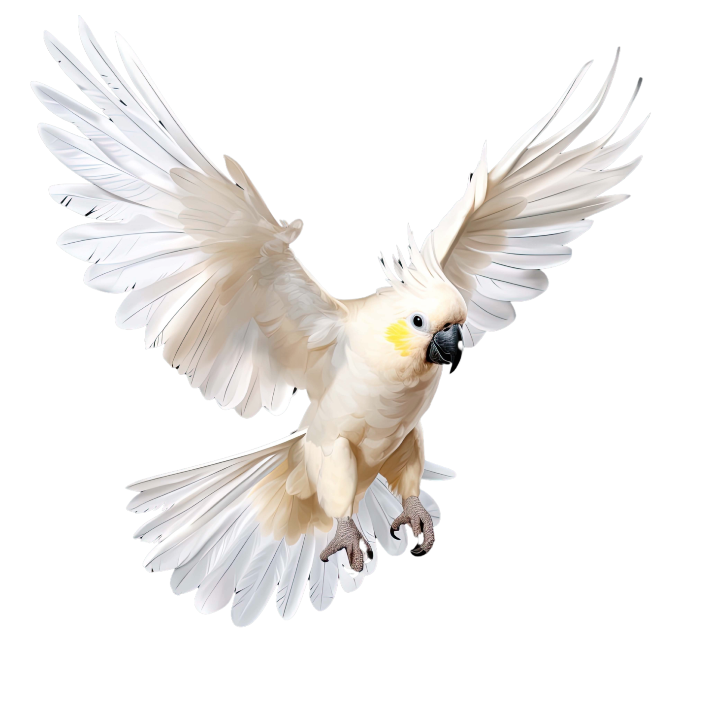 a white bird flying in the air