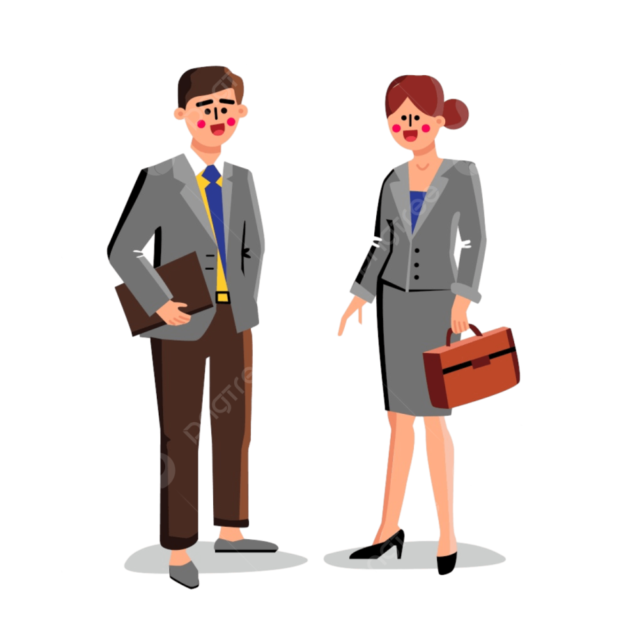 a man and woman in business attire
