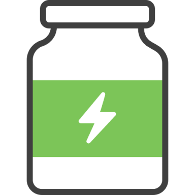 a jar with a lightning on it