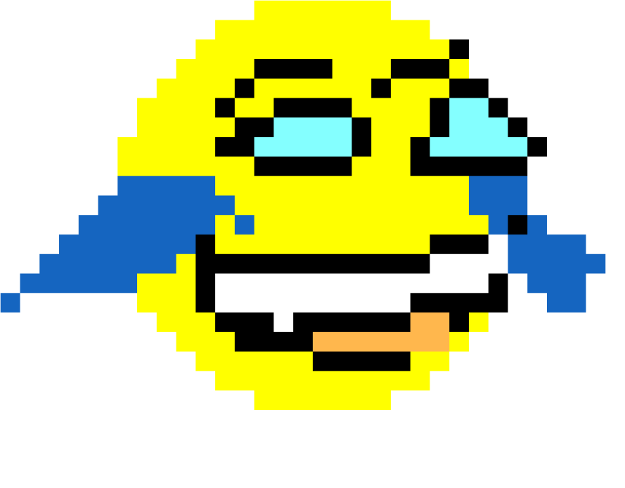 a yellow smiley face with an angry expression