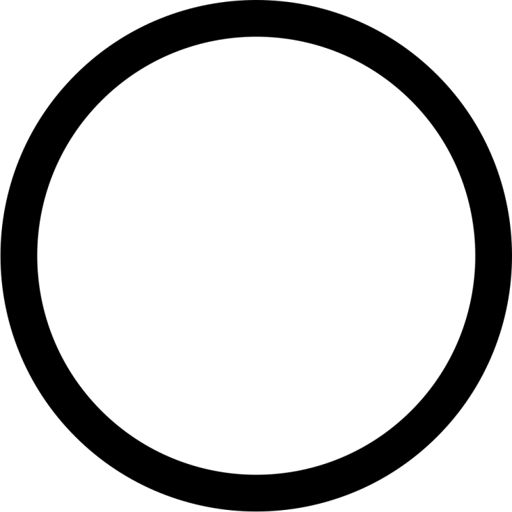 a black circle on a white background