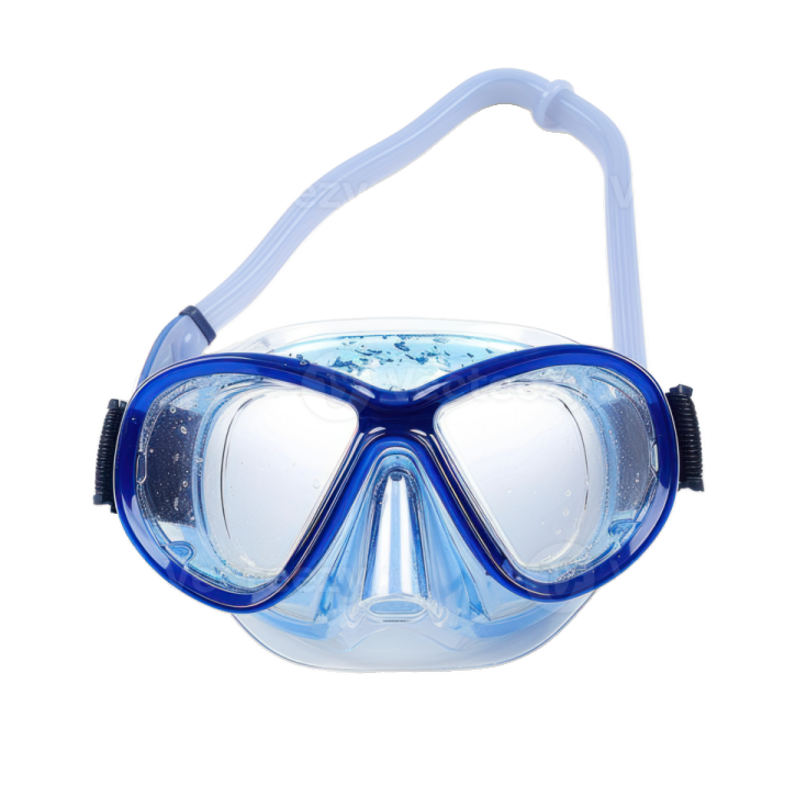 a pair of swimming goggles on white background