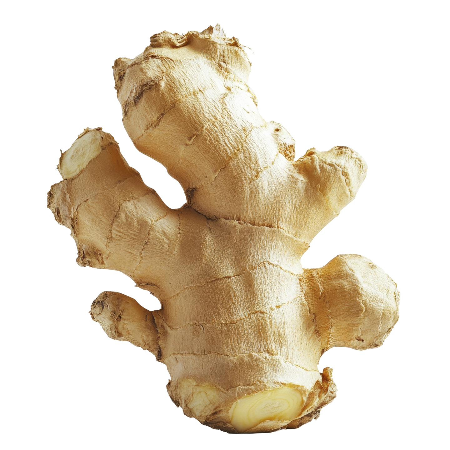 a close up of a ginger on a white background